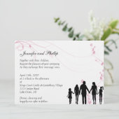 Blended Family bruiloft uitnodiging (Staand voorkant)