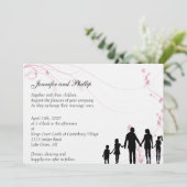 Blended Family bruiloft uitnodiging (Staand voorkant)