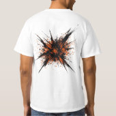 Blended pastelkleur Wash Art T-shirt (Achterkant)