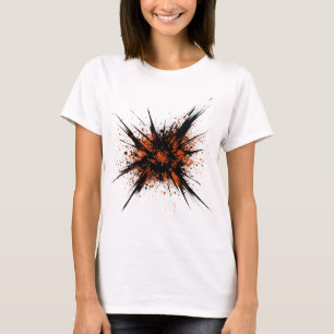 Blended pastelkleur Wash Art T-shirt