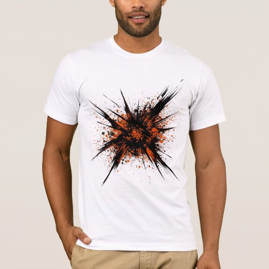 Blended pastelkleur Wash Art T-shirt (Voorkant)