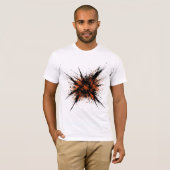 Blended pastelkleur Wash Art T-shirt (Voorkant volledig)