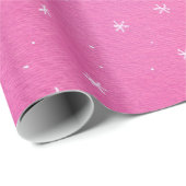 Blended Pink met White Stars Wrapping Paper Cadeaupapier (Rol Hoek)