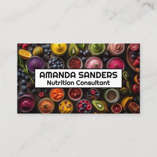 Blended Smoothies and Fruits Visitekaartje (Voorkant)