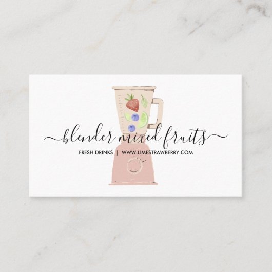 Blender Fruit Mixed drank vers sap Visitekaartje (Voorkant)