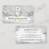 Blender Fruits gemengde drink verse sap marmer Visitekaartje (Voorkant / Achterkant)