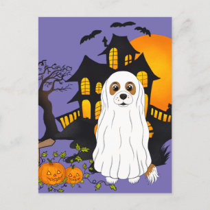 Blenheim Cavalier Ghost Halloween Briefkaart