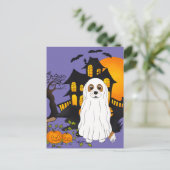 Blenheim Cavalier Ghost Halloween Briefkaart (Staand voorkant)