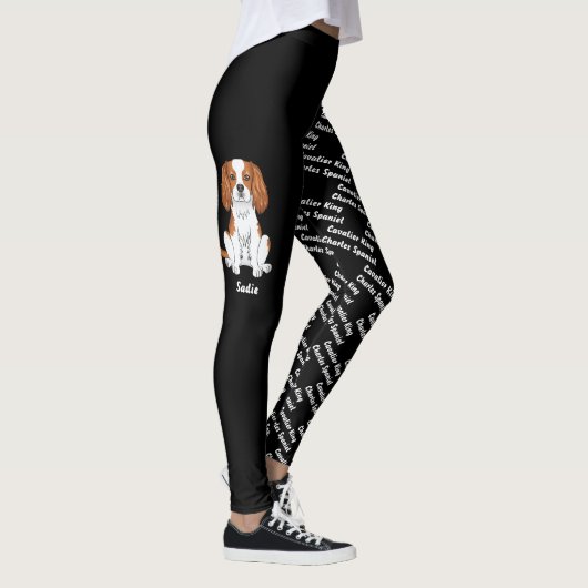 Blenheim Cavalier Hond & Hond Naam En Ras Leggings (Rechts)