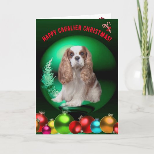 Blenheim Cavalier Kerstkaart Feestdagen Kaart (Voorkant)