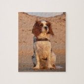 Blenheim Cavalier King Charles Spaniel Beach Legpuzzel (Verticaal)