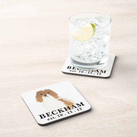 Blenheim Cavalier King Charles Spaniel Bier Onderzetter (Rechterzijde)