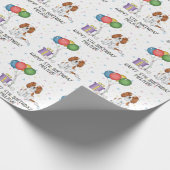 Blenheim Cavalier King Charles Spaniel - Birthday Cadeaupapier (Hoek)