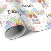 Blenheim Cavalier King Charles Spaniel Birthday Cadeaupapier (Rol Hoek)