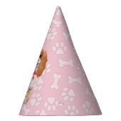 Blenheim Cavalier King Charles Spaniel Birthday  Feesthoedjes (Rechts)