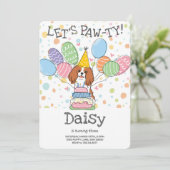 Blenheim Cavalier King Charles Spaniel Birthday Kaart (Staand voorkant)
