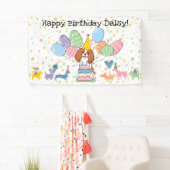 Blenheim Cavalier King Charles Spaniel Birthday Spandoek (Insitu)