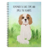 Blenheim Cavalier King Charles Spaniel Bloemen Notitieboek (Voorkant)