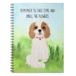 Blenheim Cavalier King Charles Spaniel Bloemen Notitieboek