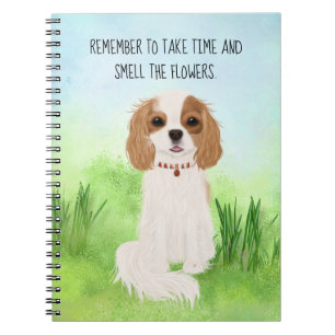 Blenheim Cavalier King Charles Spaniel Bloemen Notitieboek