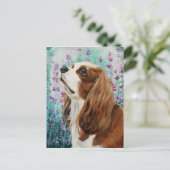 Blenheim Cavalier King Charles Spaniel Briefkaart (Staand voorkant)