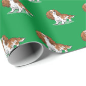 Blenheim Cavalier King Charles Spaniel Cartoon Dog Cadeaupapier (Rol Hoek)