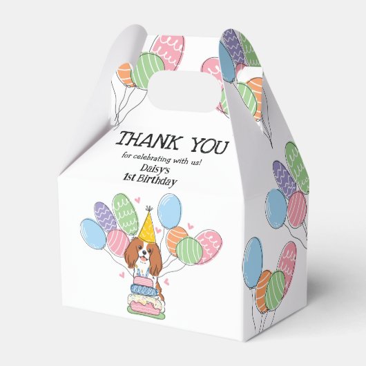 Blenheim Cavalier King Charles Spaniel Dank u Bedankdoosjes (Voorkant Zijde)