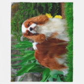 Blenheim Cavalier King Charles Spaniel Dog Fleece Deken (Voorkant)
