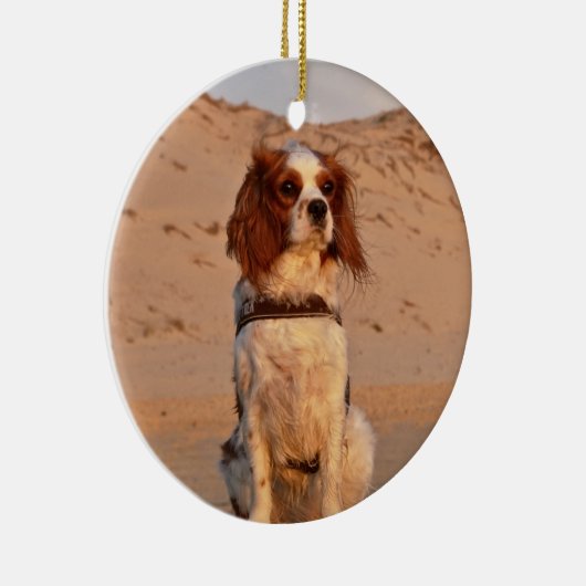 Blenheim Cavalier King Charles Spaniel Dog Keramisch Ornament (Rechts)