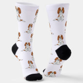 Blenheim Cavalier King Charles Spaniel Dog Pattern Sokken (Gebogen)