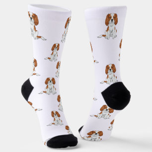 Blenheim Cavalier King Charles Spaniel Dog Pattern Sokken