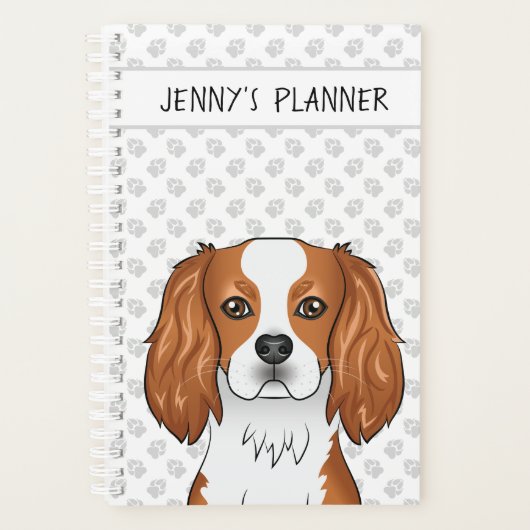 Blenheim Cavalier King Charles Spaniel Dog & Title Planner (Voorkant)