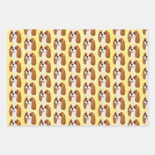 Blenheim Cavalier King Charles Spaniel Gift Inpakpapier Vel (Voorkant 3)