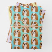 Blenheim Cavalier King Charles Spaniel Gift Inpakpapier Vel (In situ)