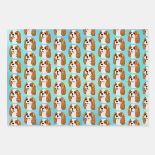 Blenheim Cavalier King Charles Spaniel Gift Inpakpapier Vel (Voorkant)