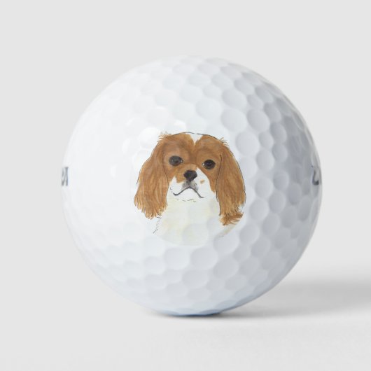 Blenheim Cavalier King Charles Spaniel Golfballen (Voorkant)