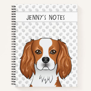 Blenheim Cavalier King Charles Spaniel Head & Text Notitieboek