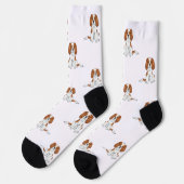Blenheim Cavalier King Charles Spaniel Hondenpatro Sokken (Links)