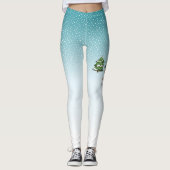 Blenheim Cavalier King Charles Spaniel in de winte Leggings (Voorkant)