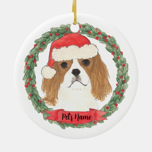 Blenheim Cavalier King Charles Spaniel Keramisch Ornament (Achterkant)