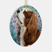 Blenheim Cavalier King Charles Spaniel Keramisch Ornament (Rechts)