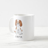 Blenheim Cavalier King Charles Spaniel & Naam Koffiemok (Voorkant links)