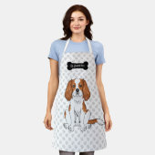 Blenheim Cavalier King Charles Spaniel & Naam Schort (Gedragen)