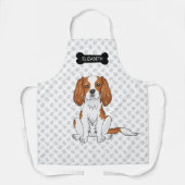 Blenheim Cavalier King Charles Spaniel & Naam Schort (Voorkant)