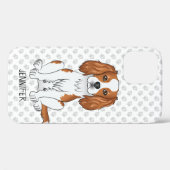 Blenheim Cavalier King Charles Spaniel & Name Case-Mate iPhone Case (Achterkant (horizontaal))