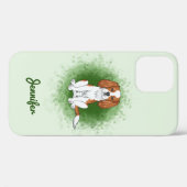 Blenheim Cavalier King Charles Spaniel Op Groen Case-Mate iPhone Case (Achterkant (horizontaal))