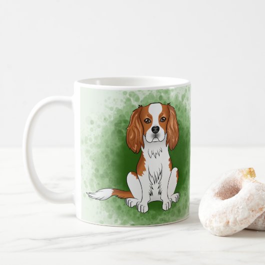 Blenheim Cavalier King Charles Spaniel Op Groen Koffiemok (Met donut)