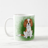 Blenheim Cavalier King Charles Spaniel Op Groen Koffiemok (Links)