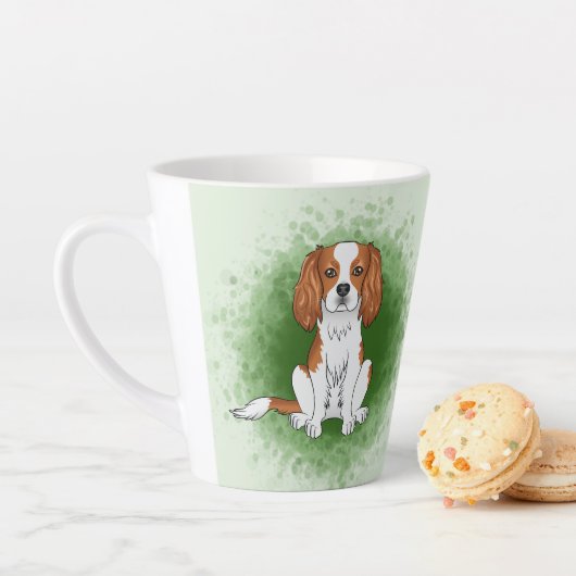 Blenheim Cavalier King Charles Spaniel Op Groen Latte Mok (In situ)