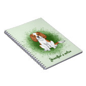 Blenheim Cavalier King Charles Spaniel Op Groen Notitieboek (Rechterzijde)